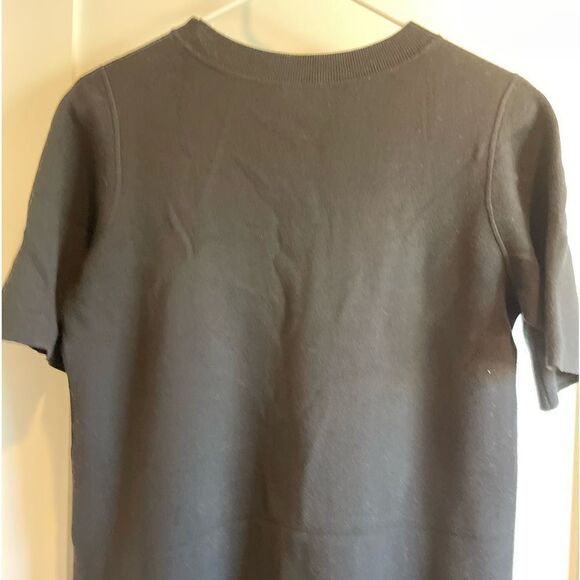 See By Chloe Black Frill Edge Short Sleeves Knit Mini Dress.Size M - Picture 10 of 15